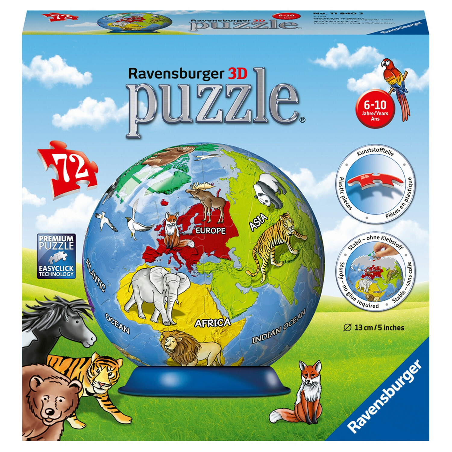 Ravensburger Пазл 3D Земной шар (72 элемента)