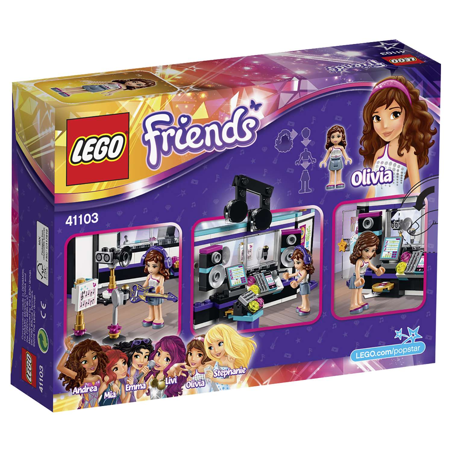 Конструктор LEGO Friends Поп звезда: студия звукозаписи (41103) - фото 3