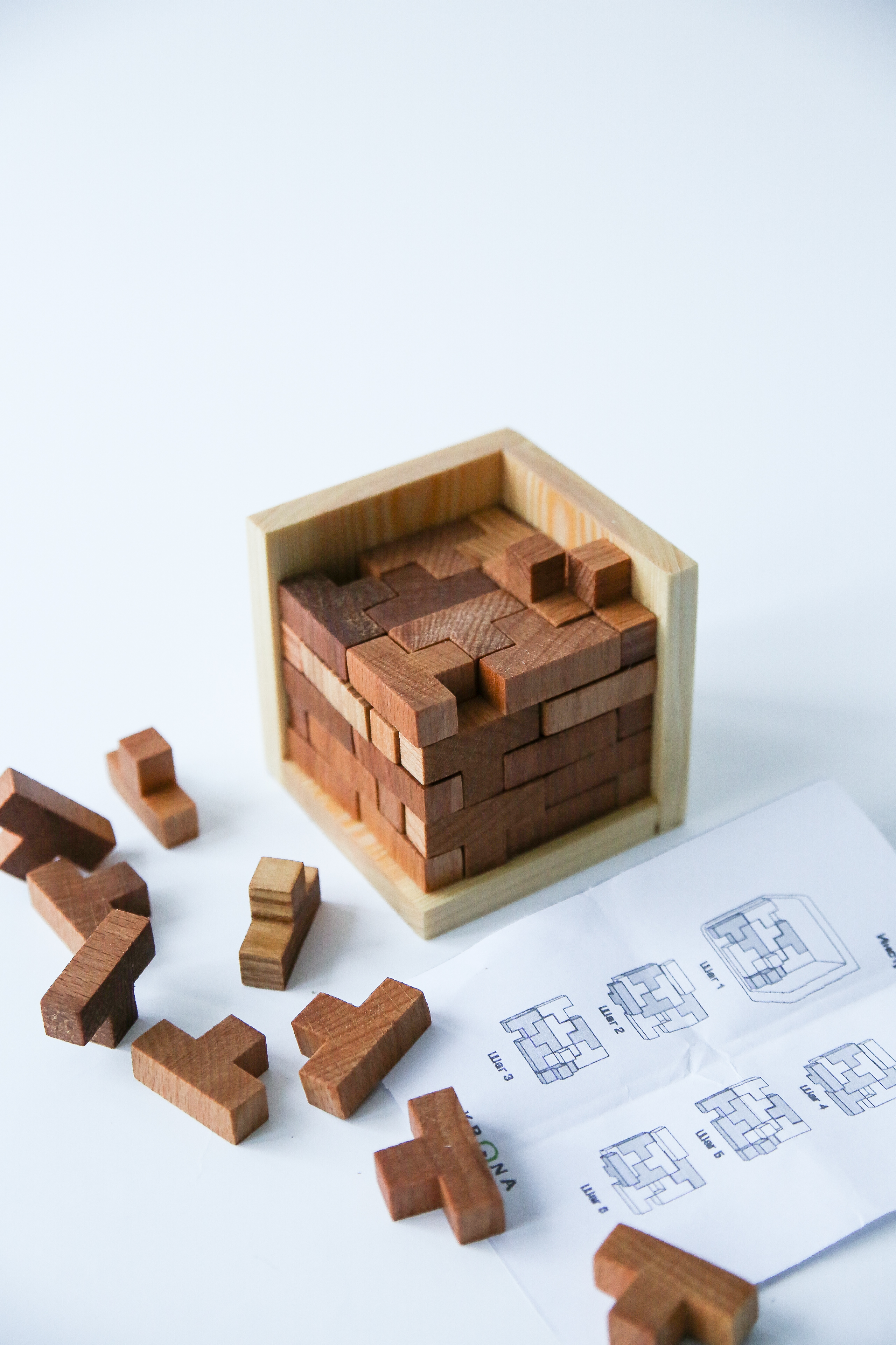 Головоломка KRONA куб деревянный - фото 1