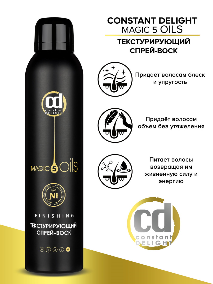 Спрей-воск Constant Delight сильной фиксации MAGIC 5 OILS текстурирующий 250 мл - фото 6