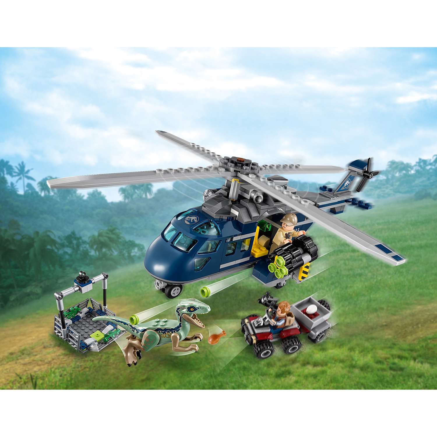 Конструктор LEGO Jurassic World Погоня за Блю на вертолёте 75928 - фото 4