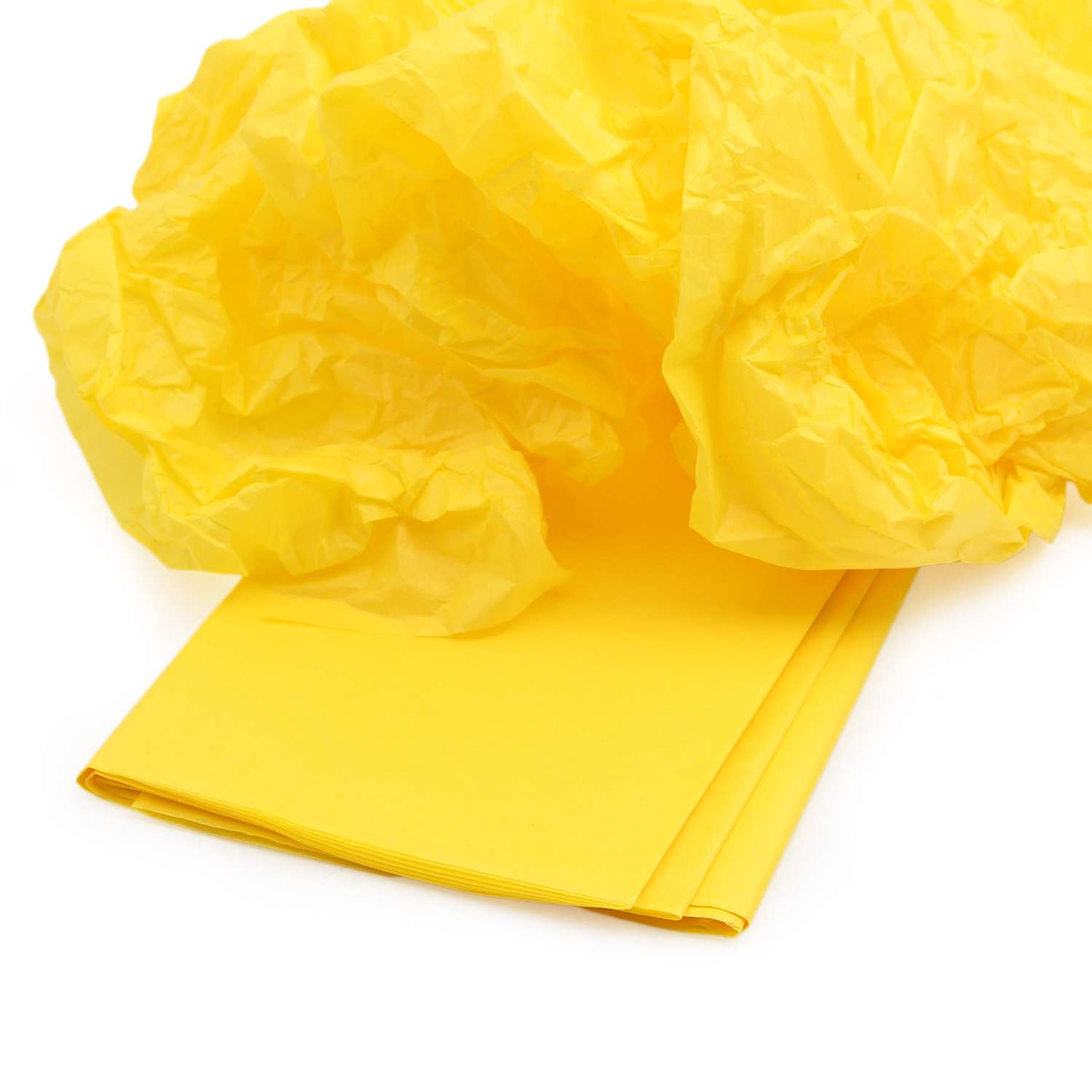 Бумага Astra Craft тишью тонкая для упаковки подарков цветов и творчества 50х70см 5 шт FT-06 желтый - фото 2