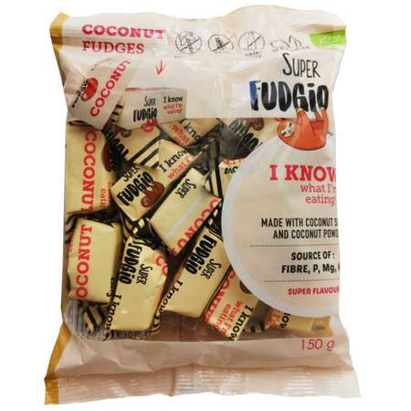 Конфеты Super Fudgio кокосовые 150г