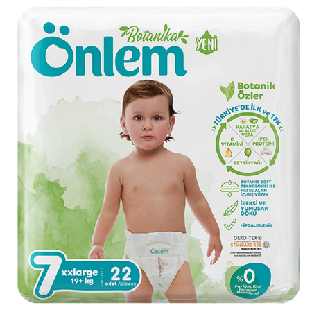 Детские подгузники Onlem bоtanika 7 (19kg+) advantage (22шт. в уп.)