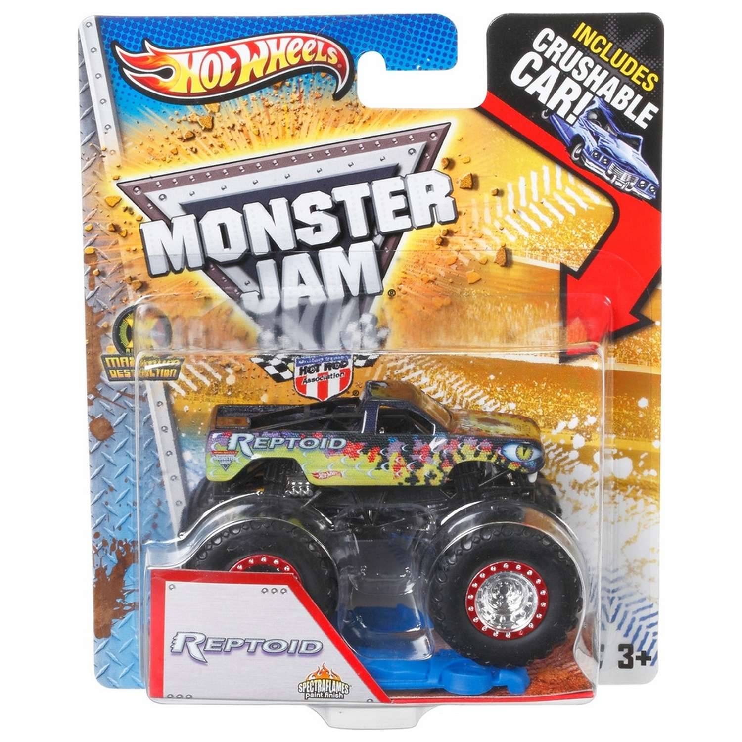 Машина Hot Wheels Monster Jam 1:64 Рептоид X8978 21572 - фото 2