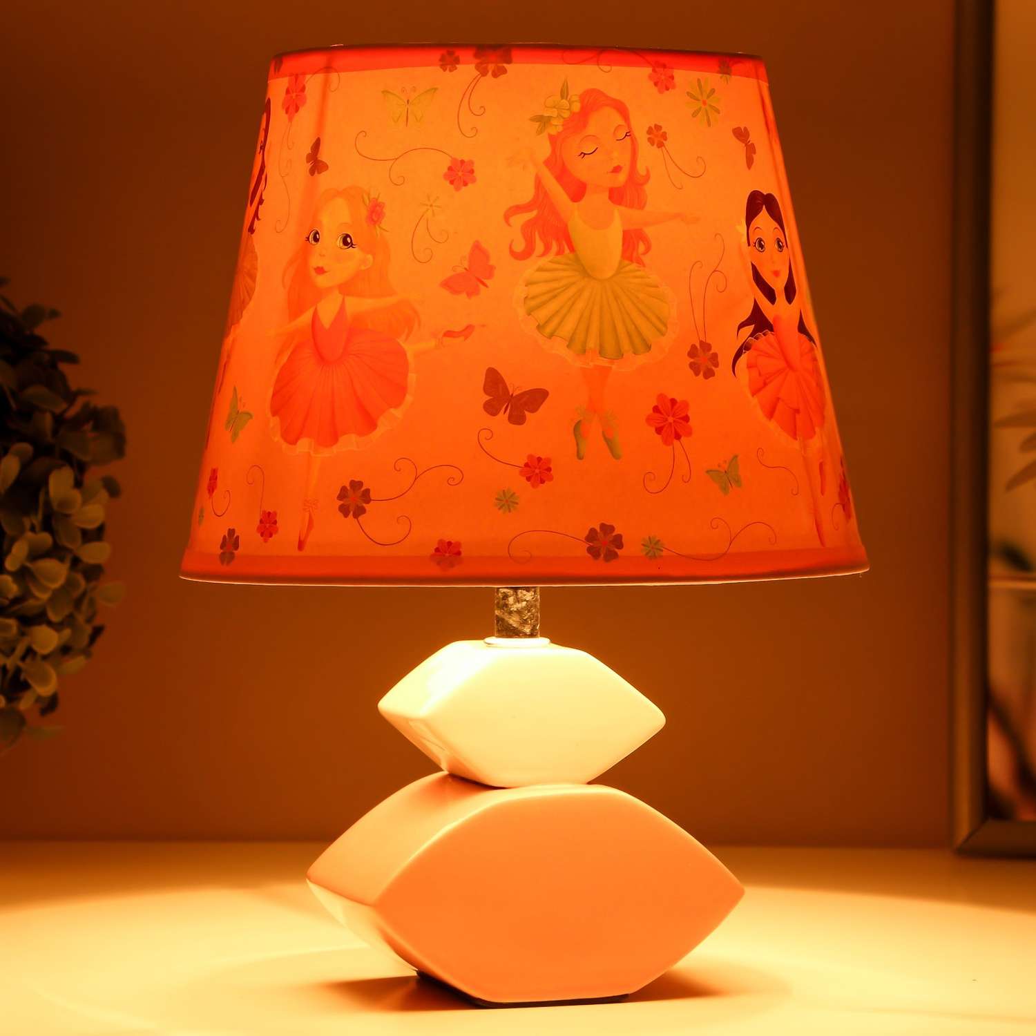 Настольная лампа RISALUX «Феи» Е14 15Вт розово-белый 20х20х32 см - фото 3