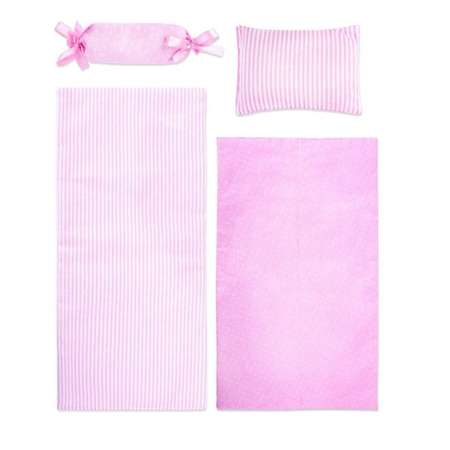 Комплект постельного белья ПК Лидер Розовое в горошек для куклы бебиборн