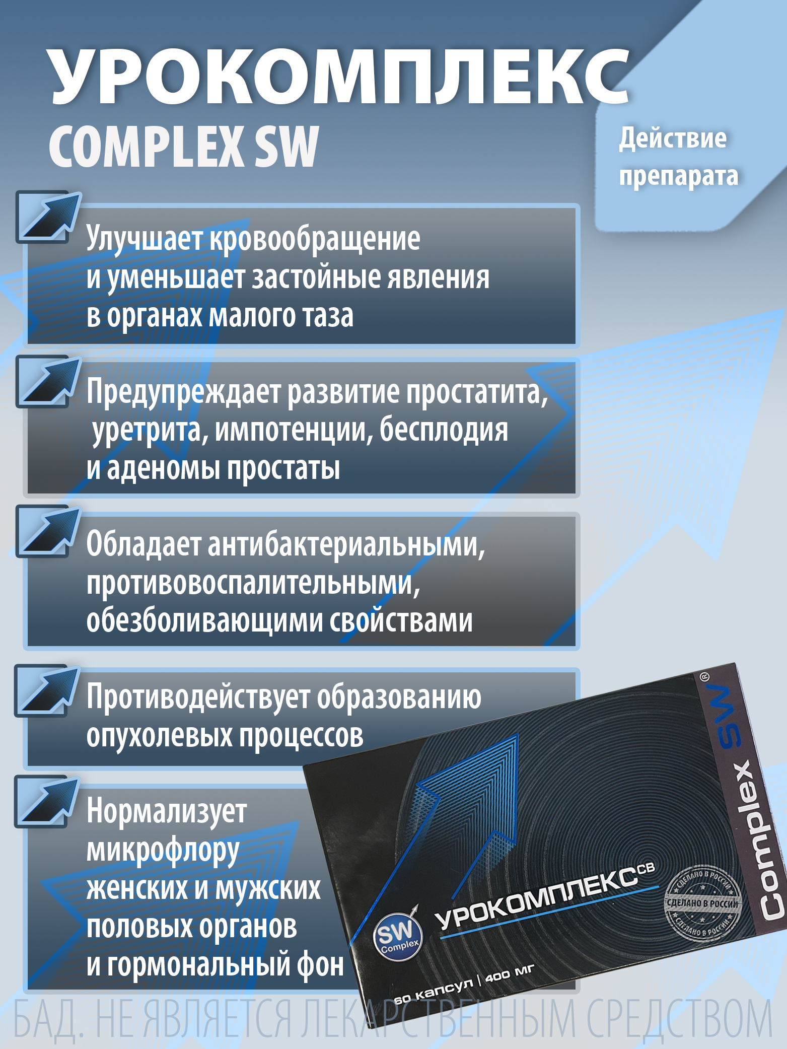 Препарат Урокомплекс Оптисалт восстановление функционального состояния мочеполовых органов 60 капсул - фото 6