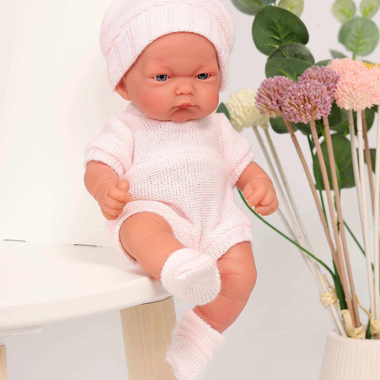 Кукла-пупс Antonio Juan Карла в розовом 26 см виниловая 4070 - фото 1