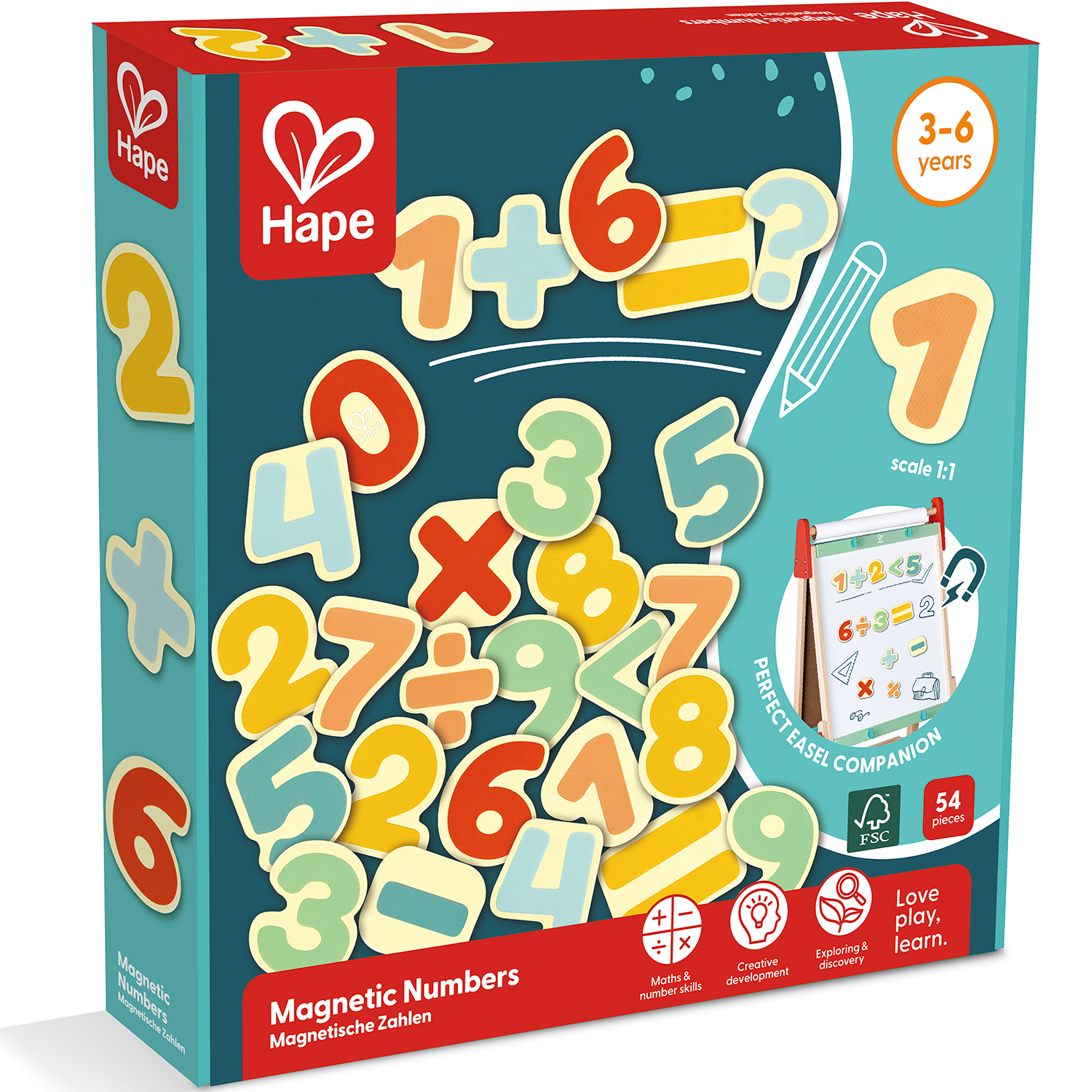 Магнитные цифры Hape деревянные учимся считать E2007_HP - фото 2