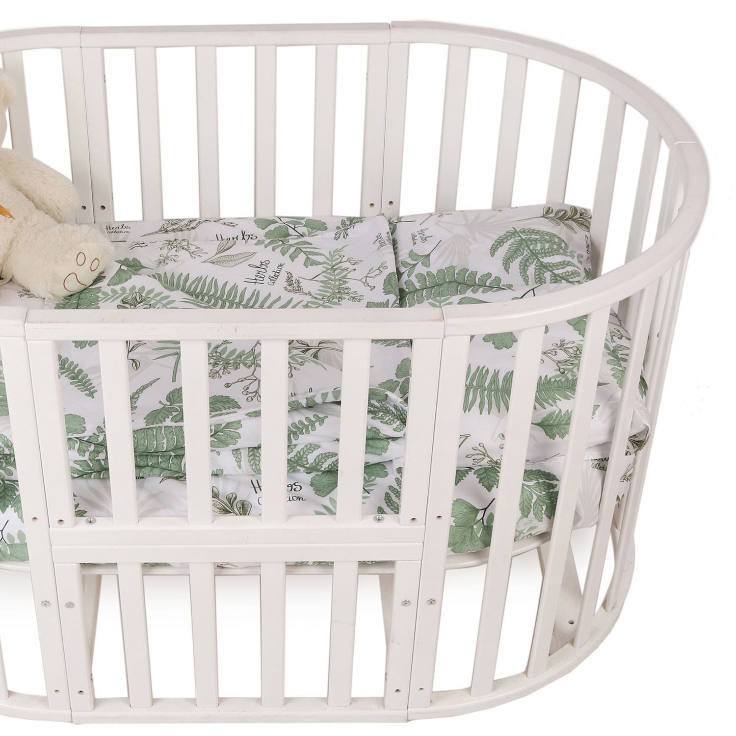 Комплект постельного белья Amarobaby Exclusive Soft Collection Папоротники 3предмета Зеленый - фото 6
