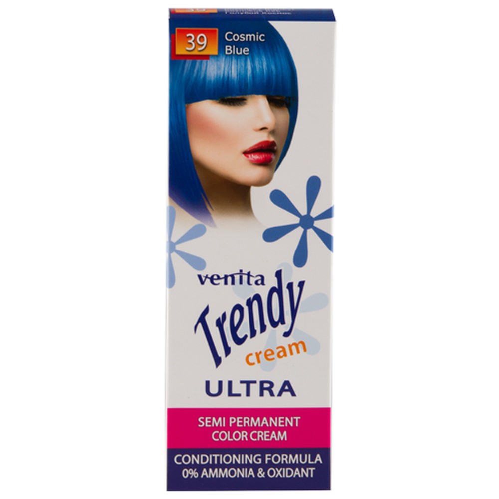 Крем-краска для волос VENITA Ultra тон 39 голубой космос 75 мл - фото 1