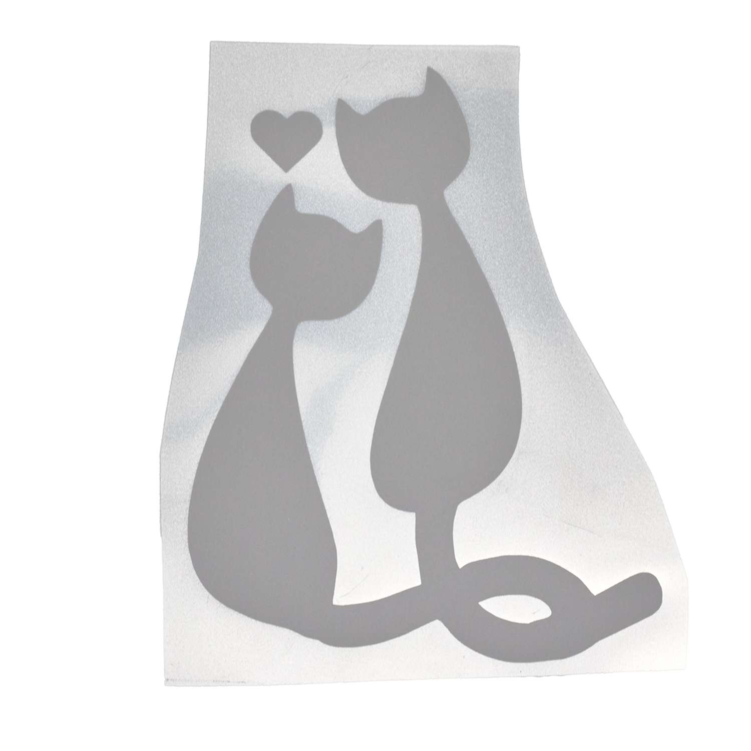 Термоаппликация Айрис светоотражающая Кот и кошка 8х6.4 см для одежды сумок рюкзаков 1 шт - фото 1