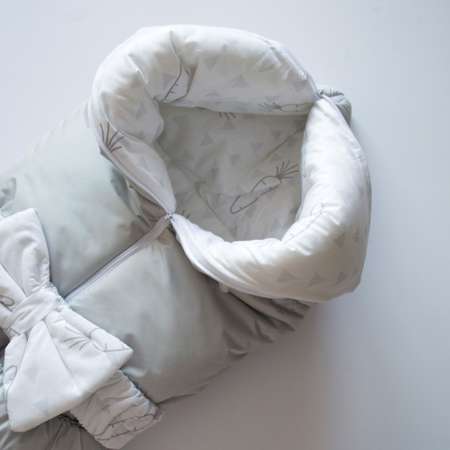 Конверт на выписку Clapsy одеяло-трансформер Gray морковки осень/зима