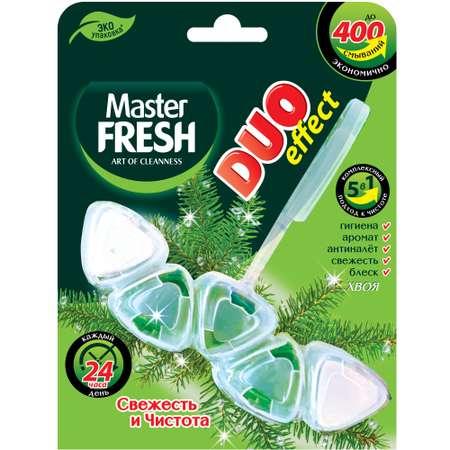 Подвесной блок для унитаза Master fresh Duo effect 5 в 1 хвоя