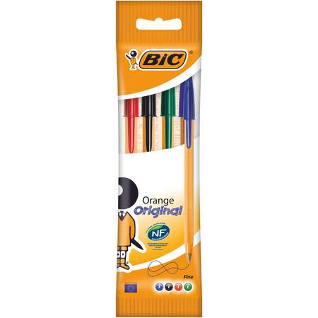 Ручка шариковая BIC Orange Original Fine разноцветные 4 шт