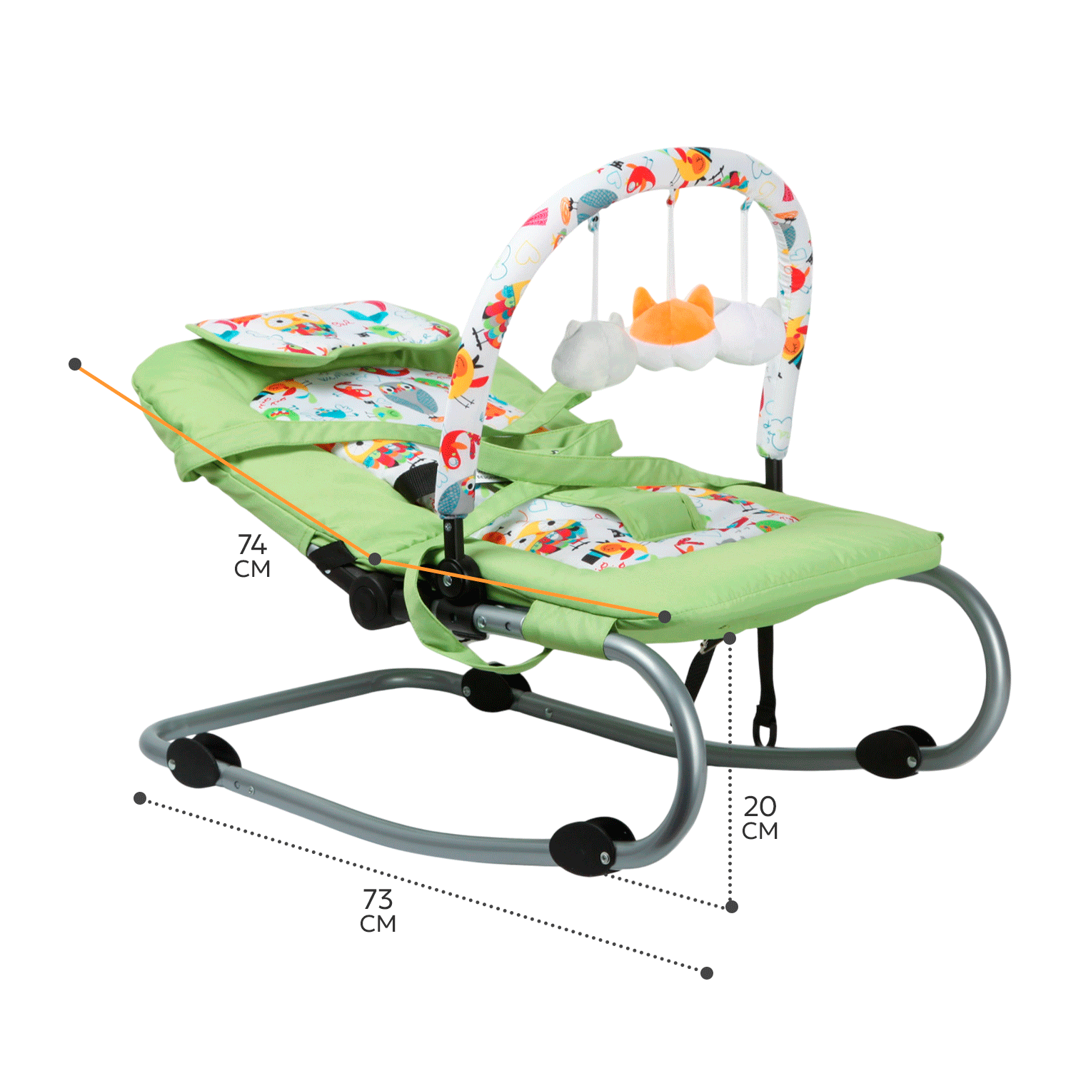 Шезлонг Babyton Sweety Green - фото 11