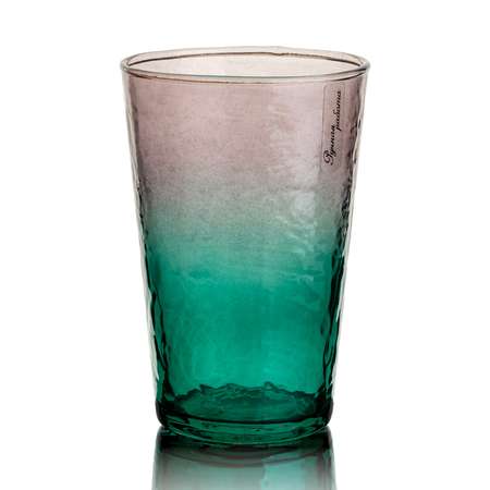 Стакан для напитков DeNASTIA 8.3x8.3x12.5 см 375мл фиолетовый/зеленый G000248