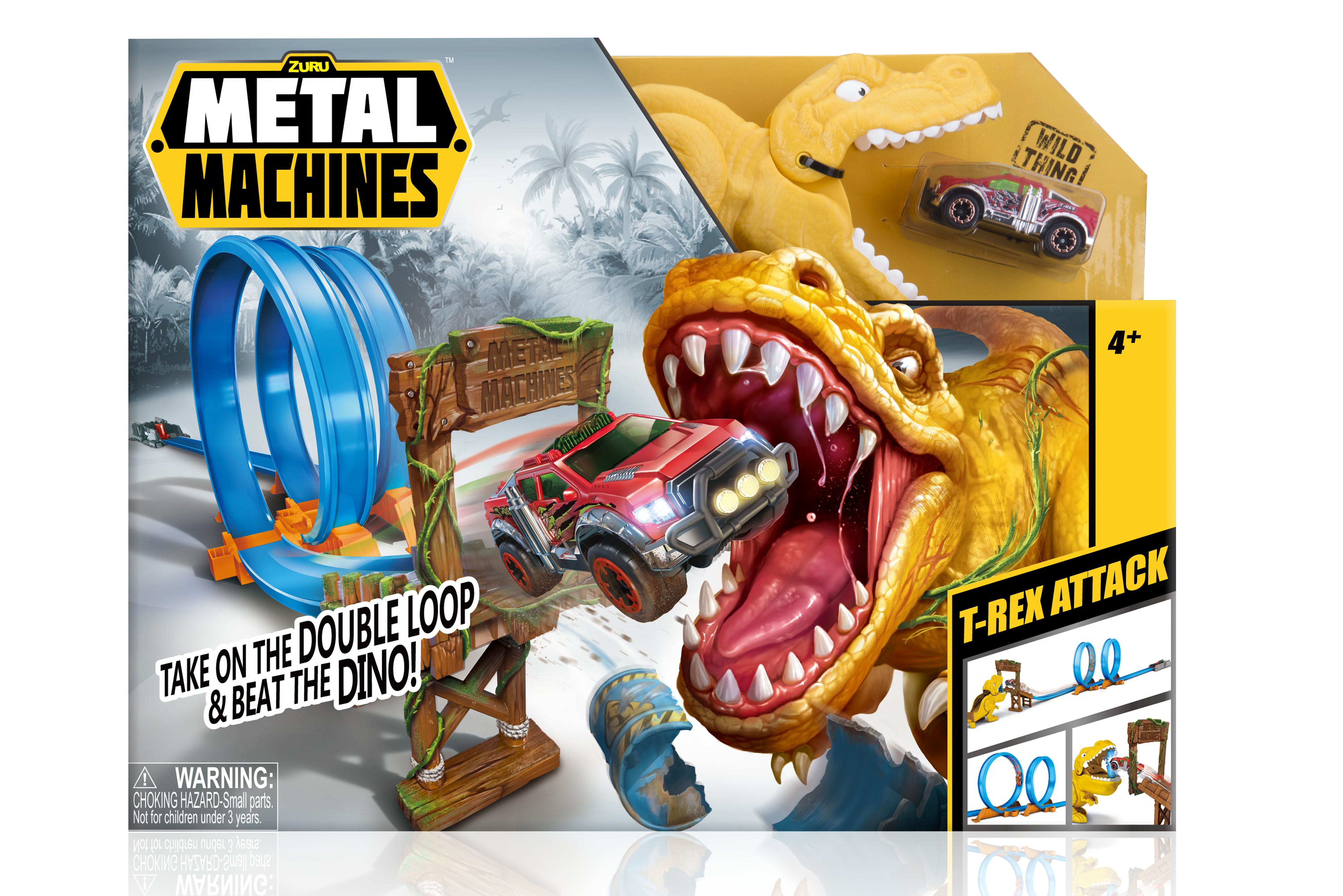 Игровой набор Metal Machines трек Динозавр с машинкой 6702 - фото 1