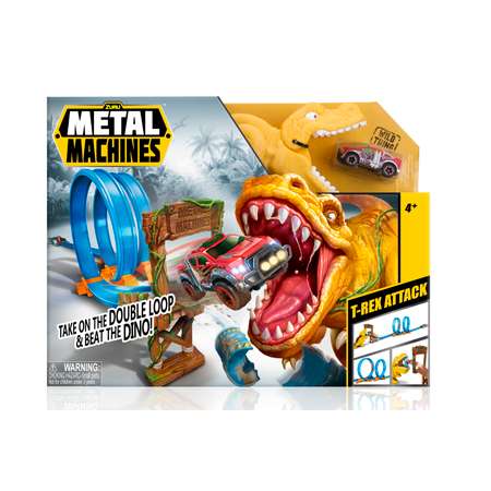 Игровой набор Metal Machines трек Динозавр с машинкой