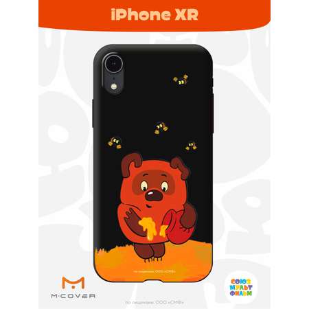 Силиконовый чехол Mcover для смартфона Apple iPhone XR Союзмультфильм Медвежонок и мед