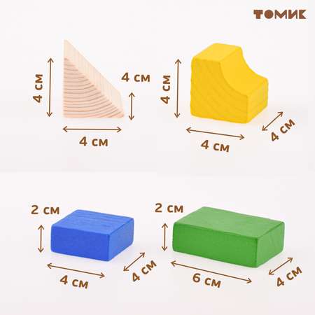 Конструктор для малышей Томик Цветной 14 деталей