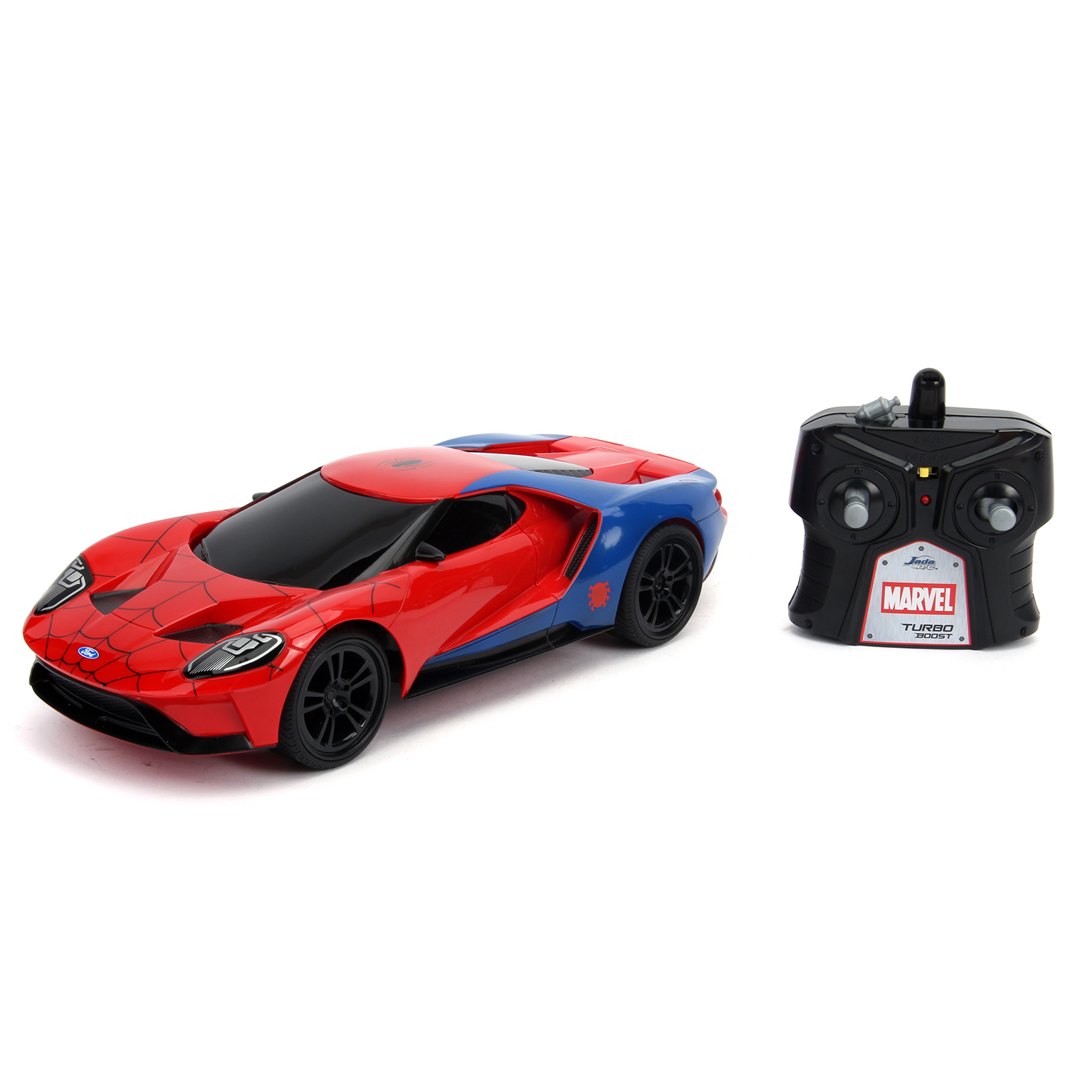 Машина Jada Marvel РУ 1:16 Ford GT 2017 Человека-паука 30760 купить по цене  799 ₽ в интернет-магазине Детский мир