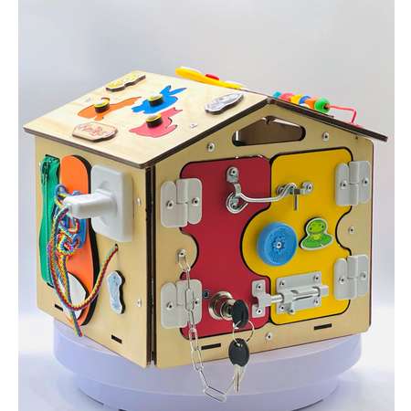 Бизиборд KimToys Домик-игрушка для девочек и мальчиков