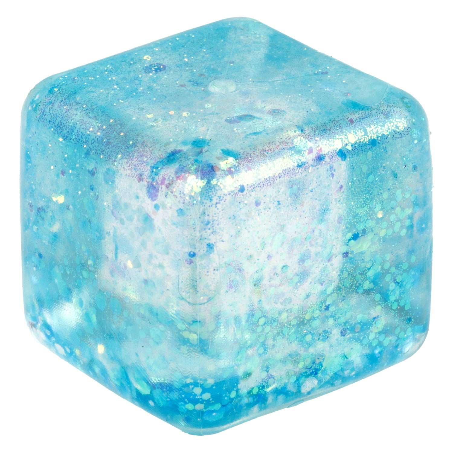 Игрушка-антистресс Крутой замес Супергель Куб 5 см синий - фото 2