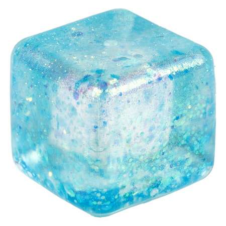 Игрушка-антистресс Крутой замес Супергель Куб 5 см синий