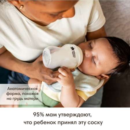 Соска для бутылочки Tommee tippee переменный поток 0+ 2 шт