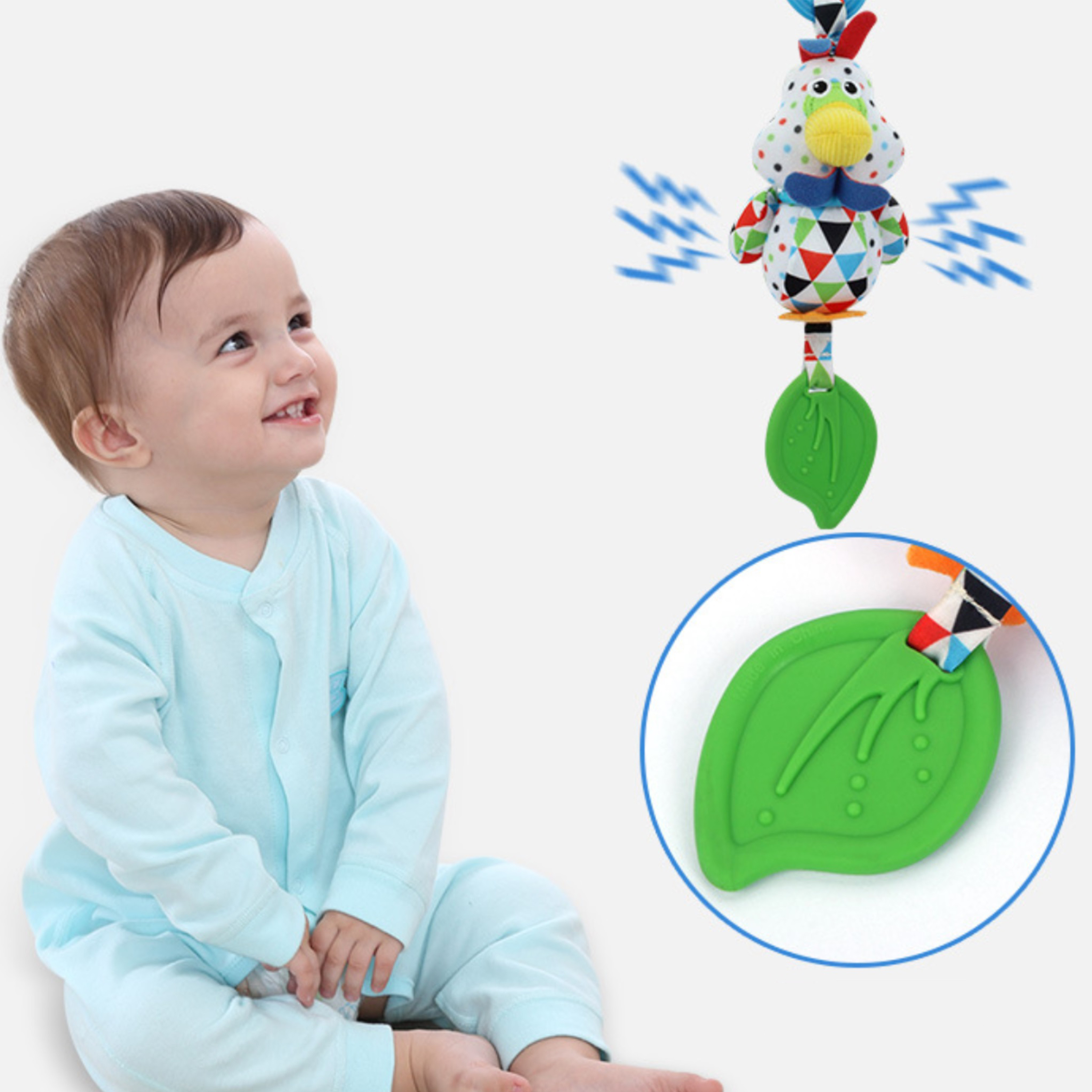 Подвесная игрушка-погремушка SHARKTOYS с вибрацией Попугай - фото 2