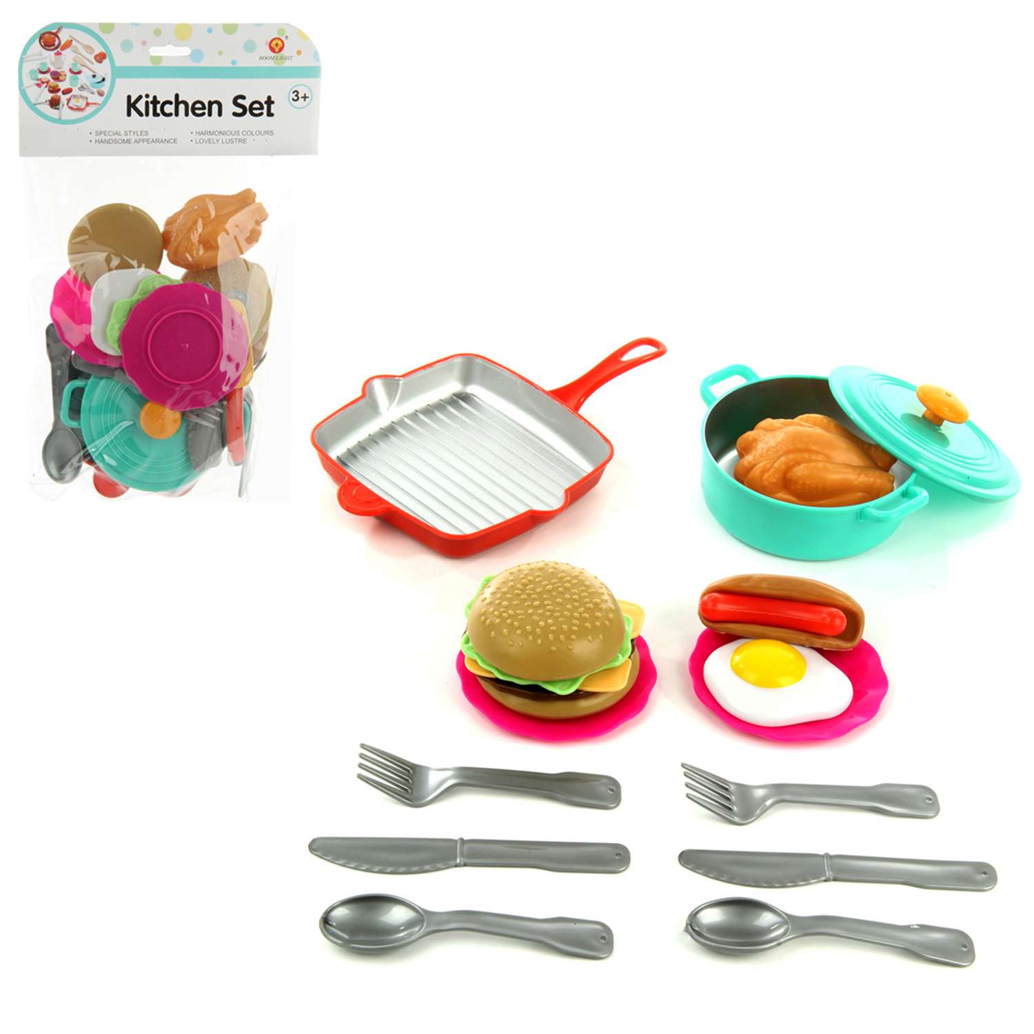 Детская посуда Veld Co игрушечные продукты столовые приборы посуда - фото 3