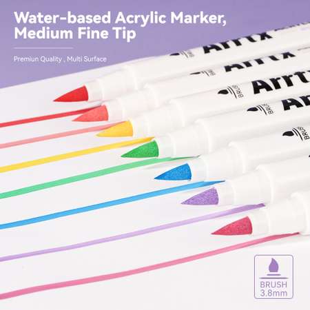 Набор акриловых маркеров Arrtx 30 пастельных цветов