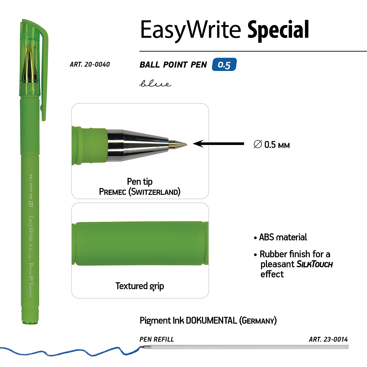 Набор из 5-ти шариковых ручек Bruno Visconti EasyWrite Special синии - фото 5