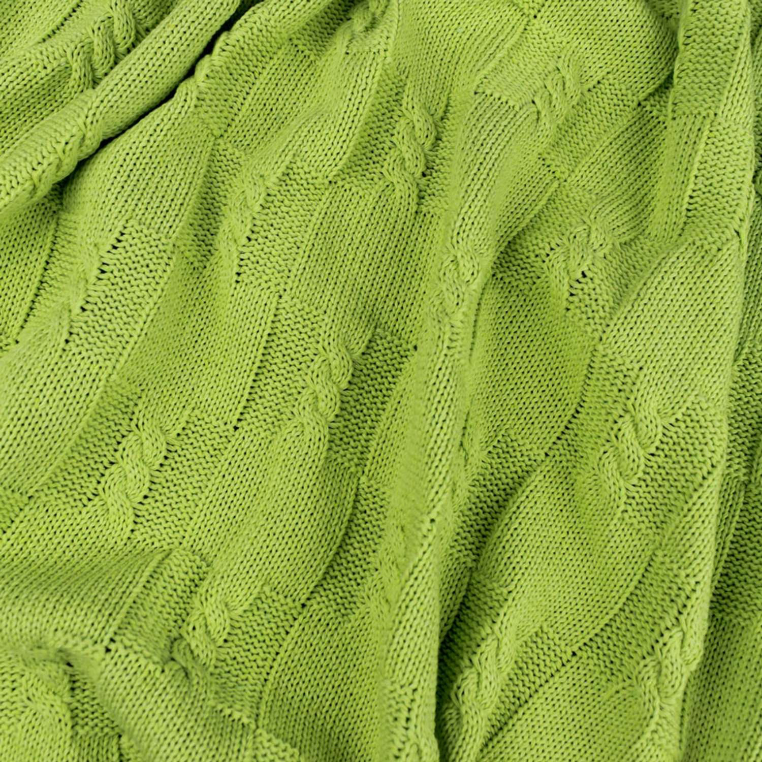 Плед-покрывало детский вязаный WARM WHIFF D-12 киви конверт на выписку одеяло в коляску в кроватку на лето 90x110 - фото 2