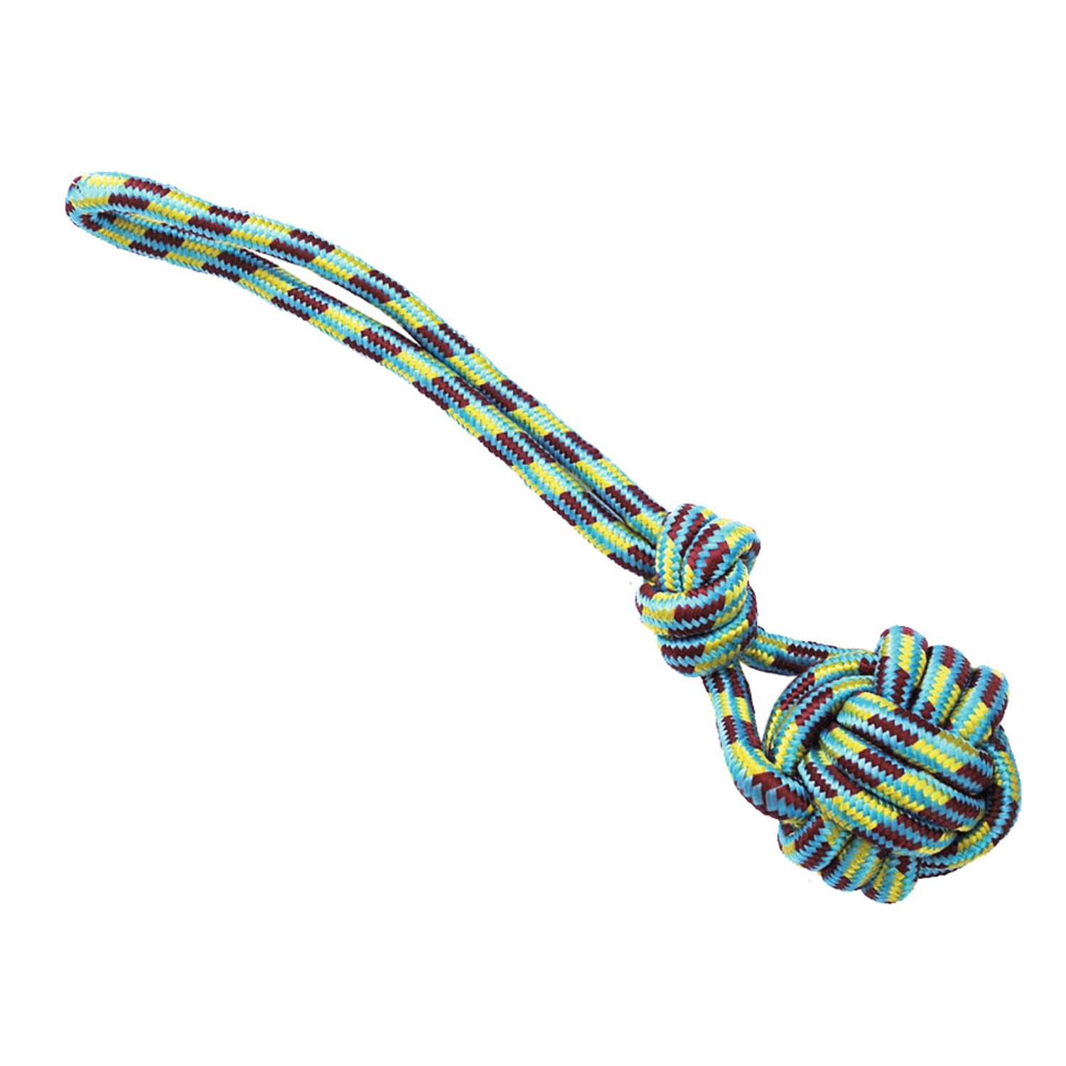 Грейфер N1 веревка с плетеным мячом и и ручкой 40см ГР108 - фото 1