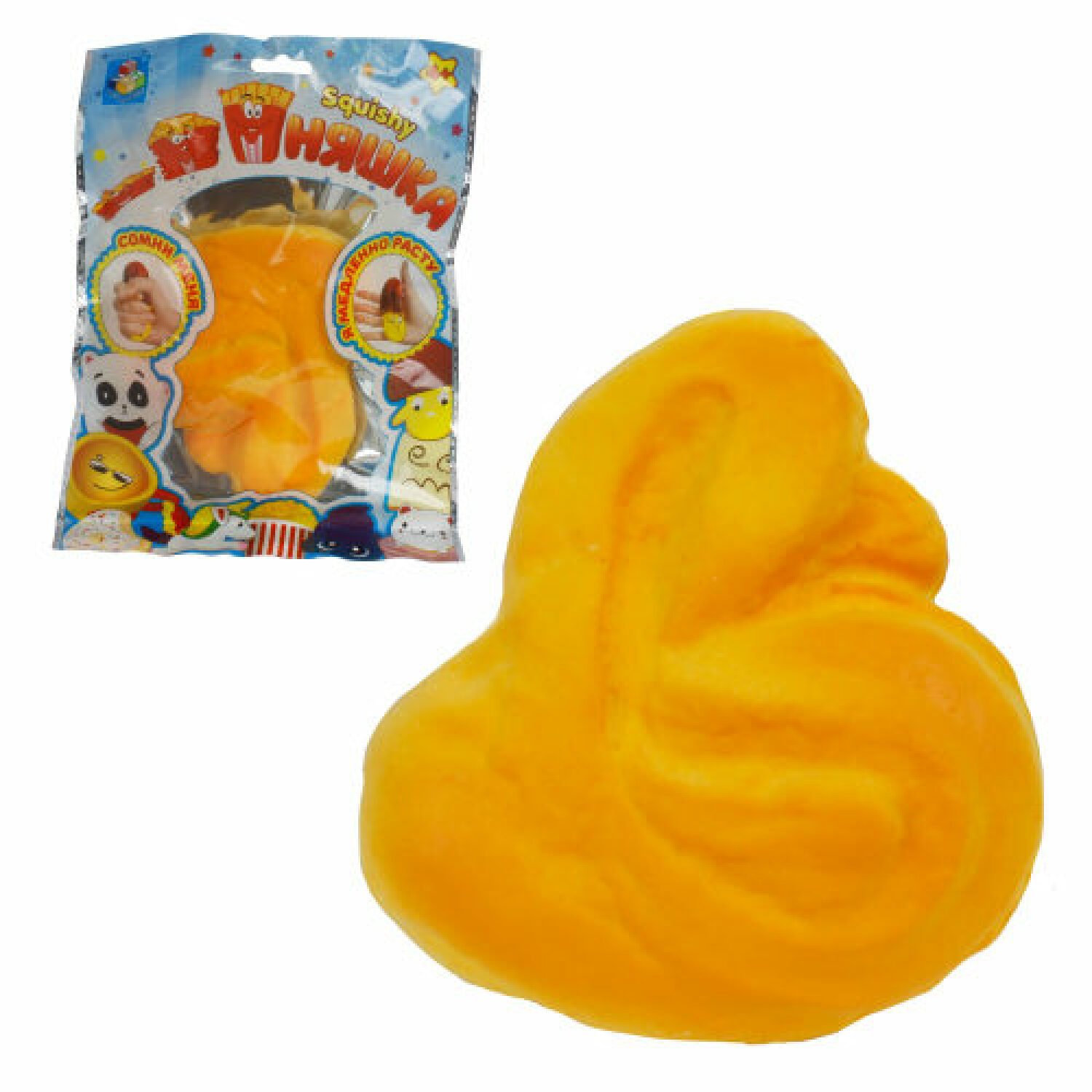 Игрушка антистресс 1TOY Мммняшка squishy Сквиши булочка - фото 1