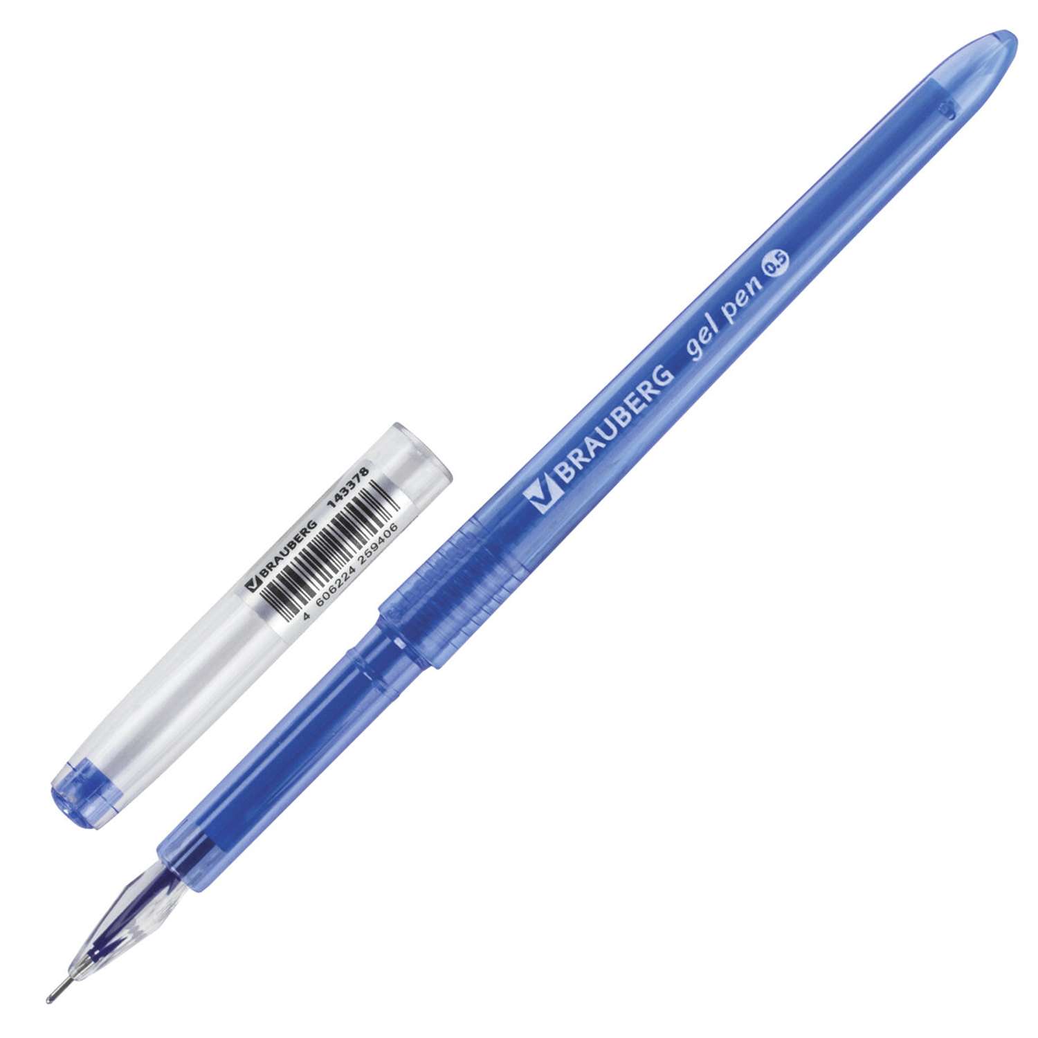Ручки гелевые Brauberg 12 штук синие - фото 3