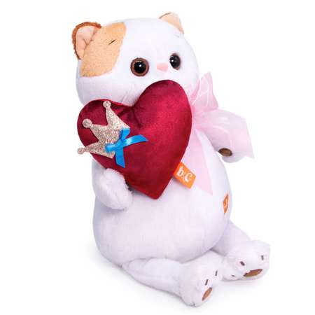 Мягкая игрушка BUDI BASA Кошечка Ли-Ли с сердцем 24 см BB06335