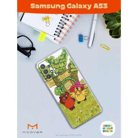 Силиконовый чехол Mcover для смартфона Samsung Galaxy A53 Союзмультфильм Медвежонок и Сова