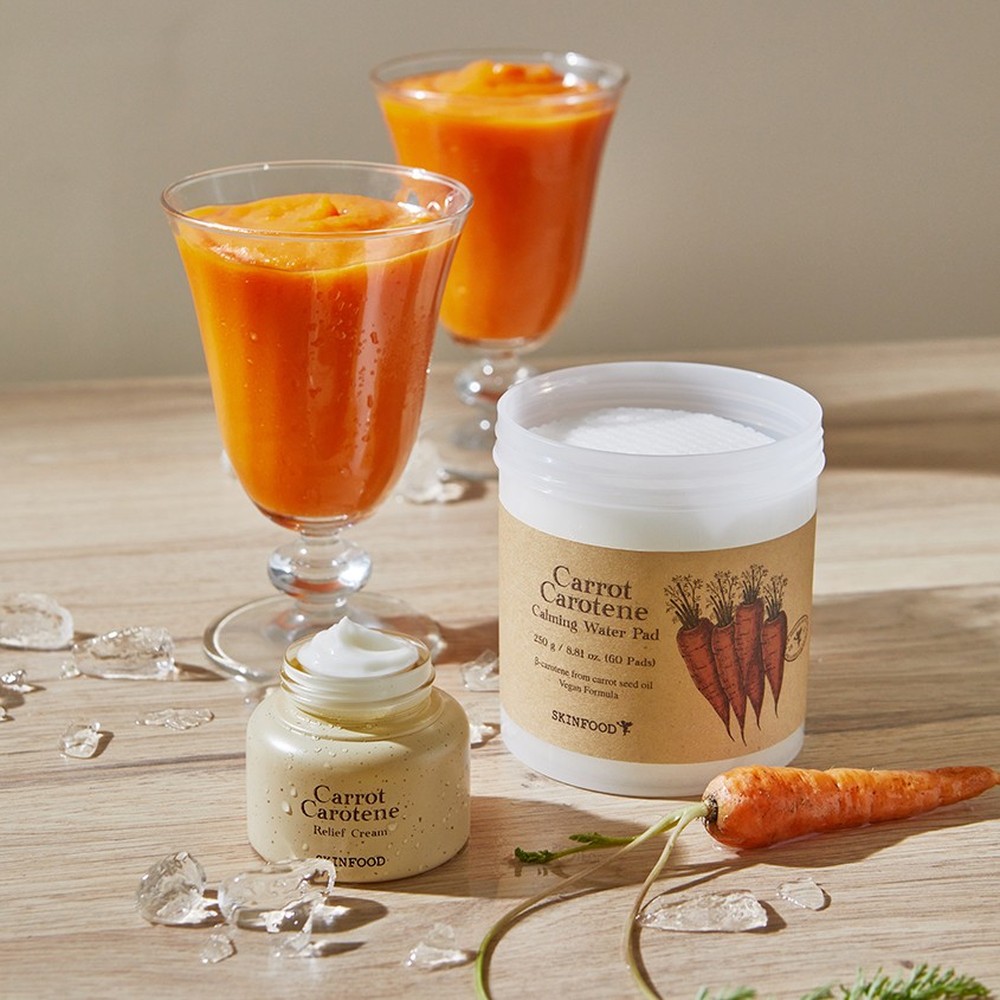 Диски для лица Skinfood Carrot carotene с экстрактом и маслом моркови успокаивающие 60 шт. - фото 8