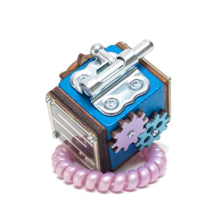 Бизикубик NOVA Toys Мини 5 см для детей в дорогу синий цвет