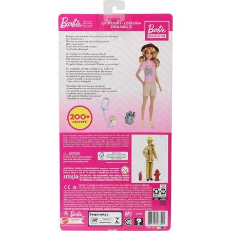 Кукла Barbie Зоолог с тематическими аксессуарами GXV86