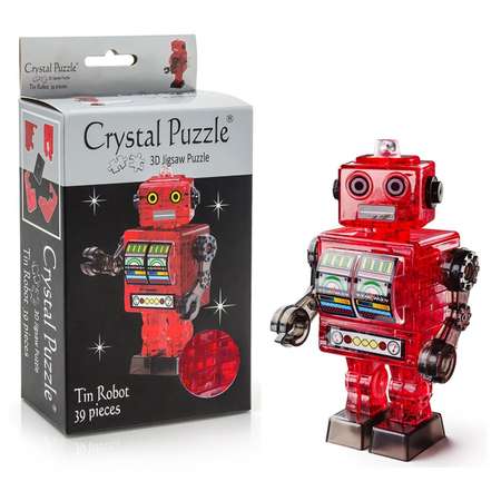 3D-пазл Crystal Puzzle IQ игра для детей кристальный Робот красный 39 деталей