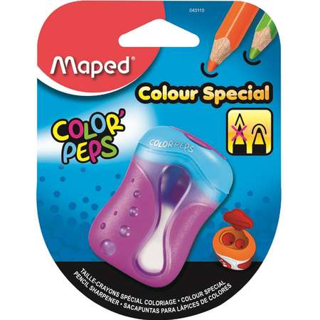 Точилка MAPED Color peps 2 отверстия с контейнером в ассортименте