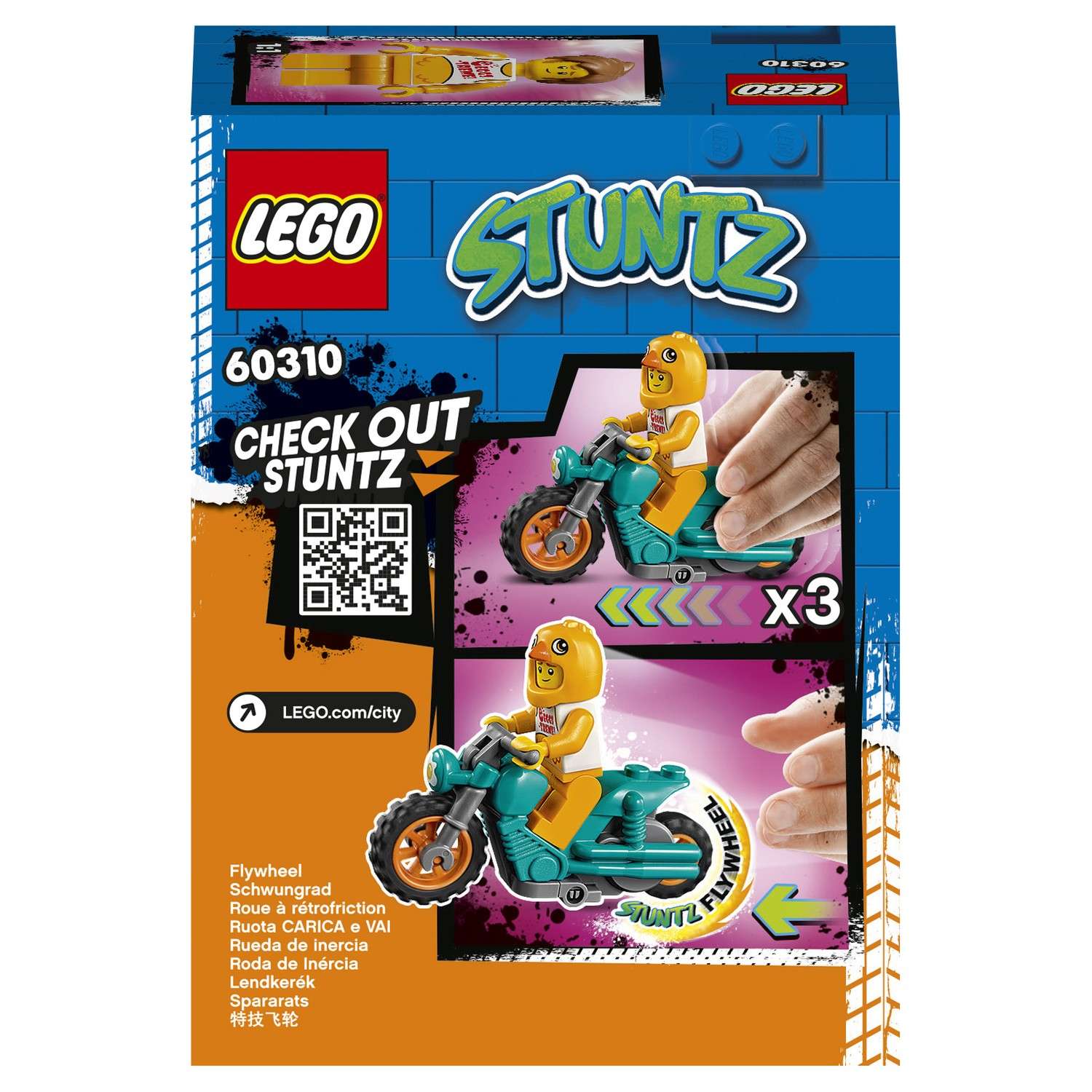 Конструктор LEGO City Трюковый мотоцикл с цыплёнком 60310 - фото 3
