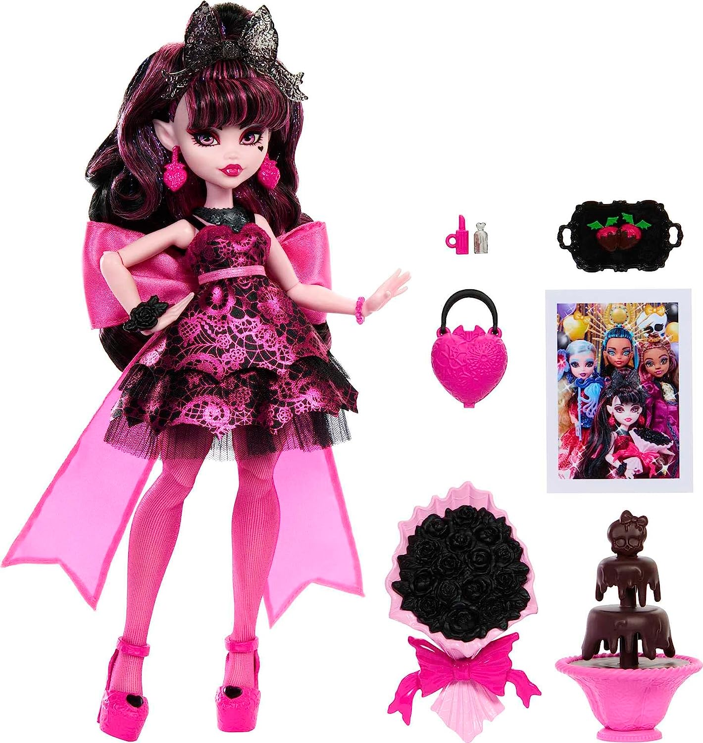 Кукла Monster High Series Monster Ball Draculaura HNF68 купить по цене 5399  ₽ в интернет-магазине Детский мир