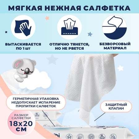 Влажные салфетки AIWIBI Без запаха