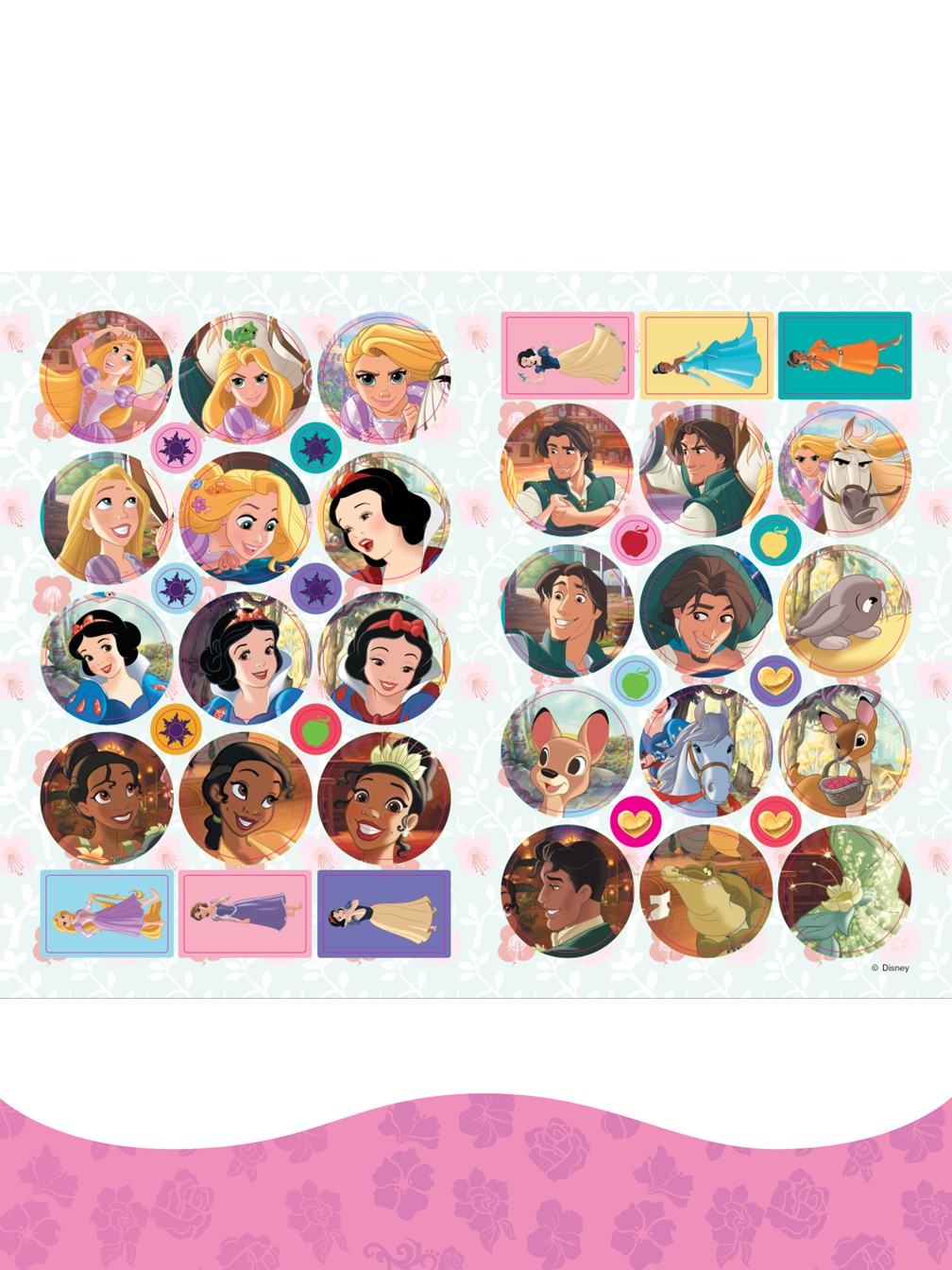 Комплект Disney Princess Раскраска+ Сборник настольных игр + Многоразовые наклейки + Набор создай украшение - фото 8